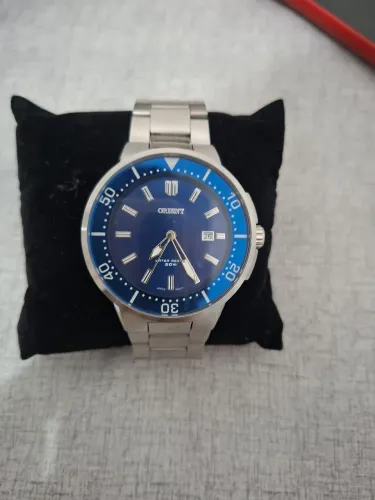 Relógio Orient Azul + Caixa (Novo)