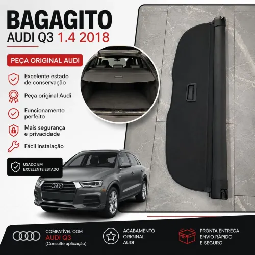 Bagagito tampa retrátil porta malas Audi q3 original sem detalhes