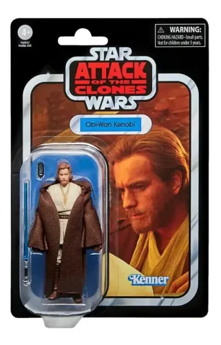 Star Wars Vintage Obi Wan Kenobi Hasbro Ataque dos clones boneco de brinquedo 