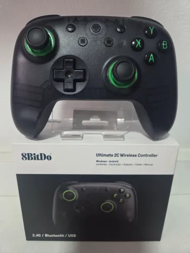 Controle 8BitDo Ultimate 2C Wireless - Completo na Caixa