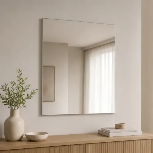 Espelho Médio Retangular para Quarto/ Sala/Banheiro