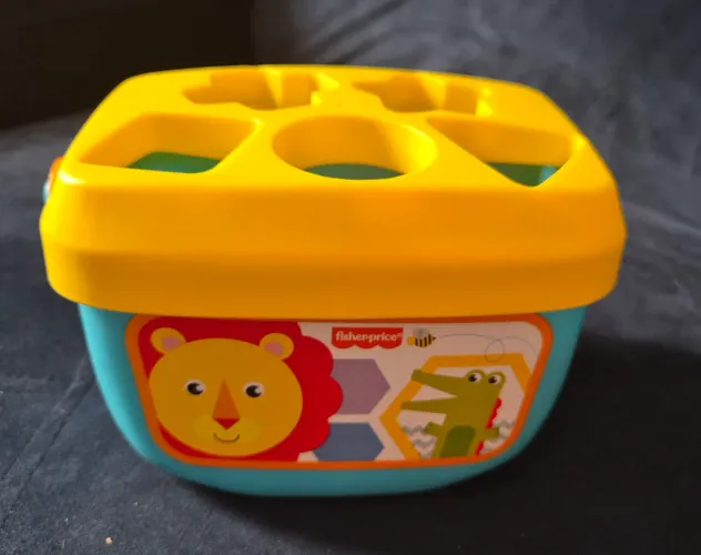 Balde primeiros blocos Fisher-Price