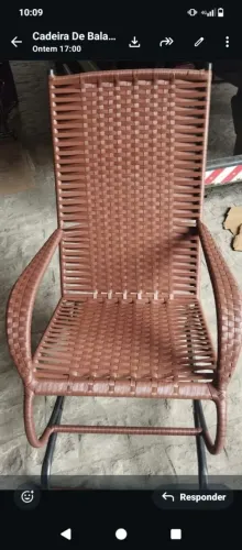 Cadeira de balanço de fibra