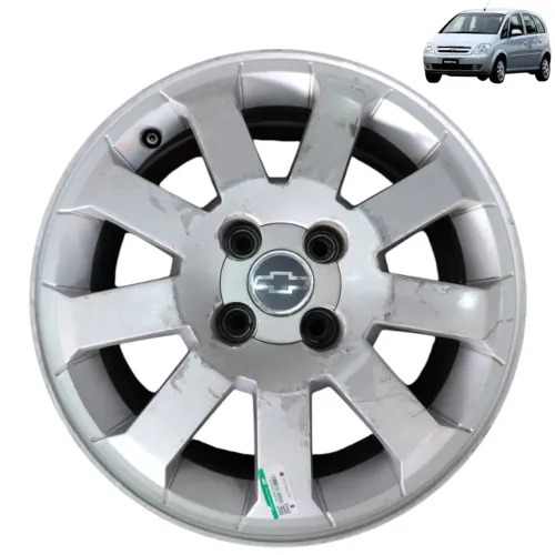 Roda Liga Leve Aro 15 4x100 Gm Meriva Prisma Corsa Reformar Cinza