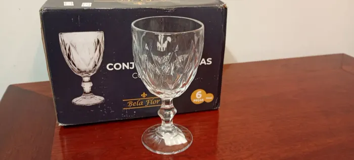 Conjunto de taças com 6 peças bela flor 330 ml 