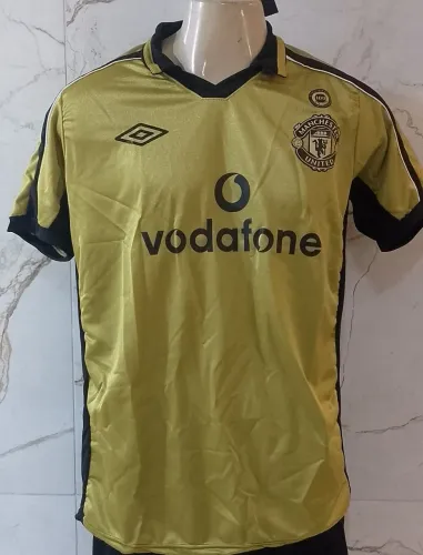 Camisa Manchester United 2002 Retro Gold
