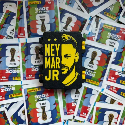 100 Pacotinhos da Copa Original + Porta Figurinhas Neymar Jr | Álbum da copa do mundo 2026