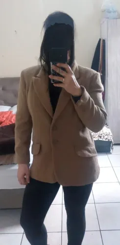 Blazer vintage lã caramelo 44 Sophisticated Miss