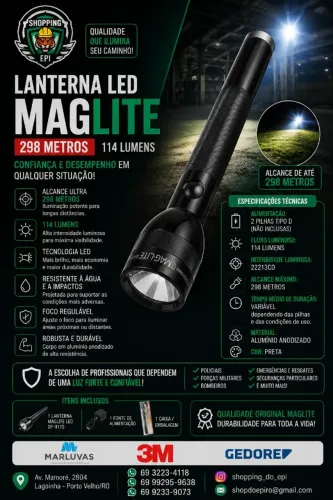LANTERNA LED MAGLITE 298 METROS