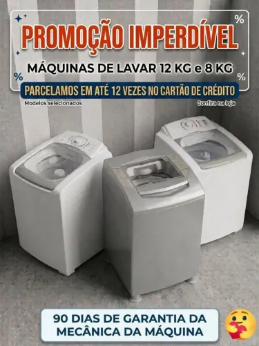 VENDE-SE MÁQUINAS D LAVAR CADA UMA CONTEM UM VALOR.