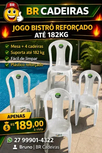 jogo reforçado de 182kg de plastico