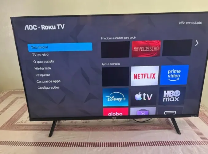 SMART TV AOC ROKU 43 - IMPECÁVEL!