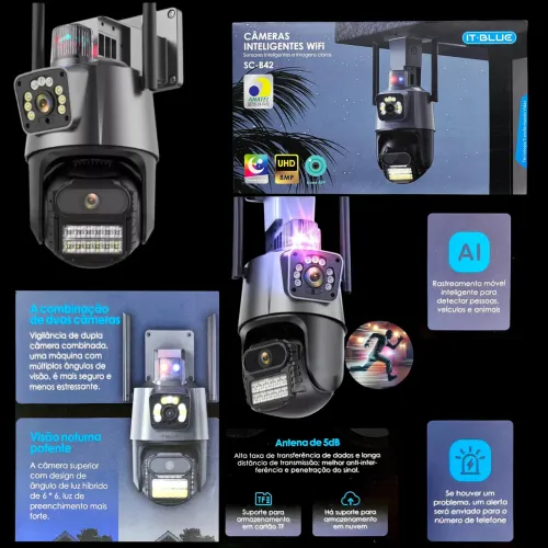 Câmera Wifi Full Hd 2 em 1 (entrega gratis)