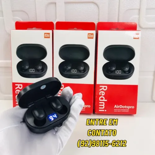 Fone de Ouvido Bluetooth Redmi Airdots para iOS e Android
