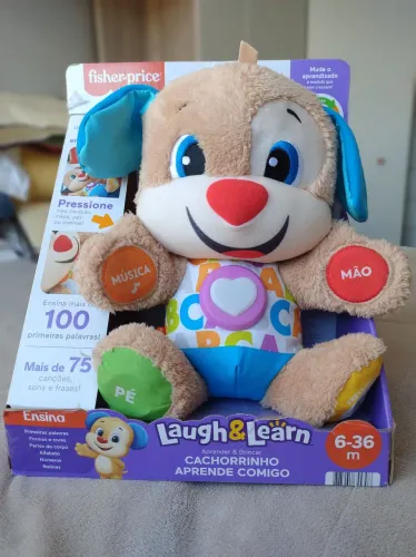 Pelúcia Interativa Do Cachorrinho Smart Stages Fisher Price em Português