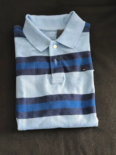 Camisa Polo Tommy Hilfiger Listrada Azul