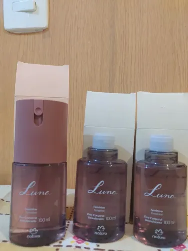 PRODUTO NOVO - Combo Desodorante Corporal Luna Feminino Natura + 2 Refis