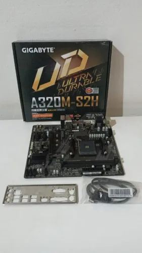 Placa Mãe Gigabyte GA A320M-S2H Overclock Micro ATX AM4 DDR4 PCI-e 3.0