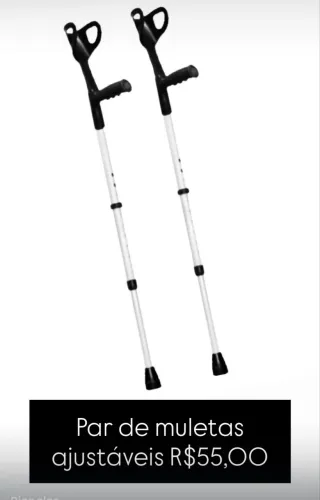 Par de muletas regulável