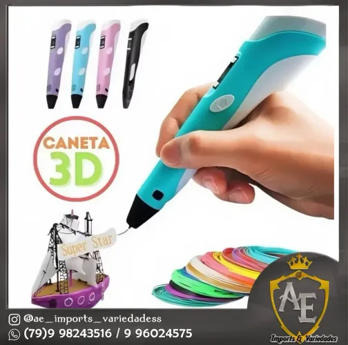 Caneta Infantil 3D