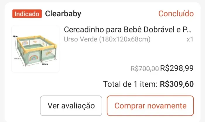 Cercadinho infantil