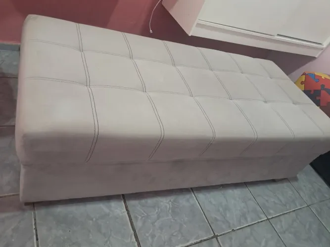 Vendo sofá estilo cama+03 pufs