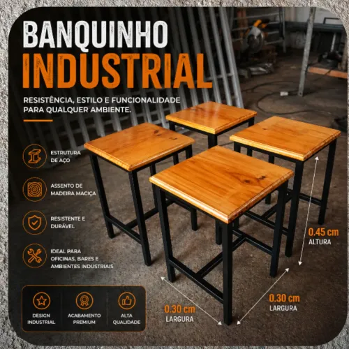 Banquinho Industrial 