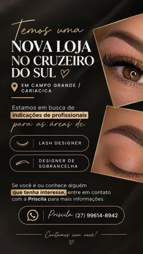 Lash ( Extensão de cílios ) Designer de sobrancelhas