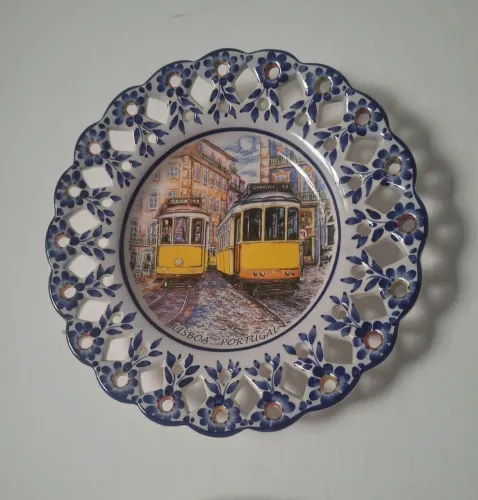 PROMOÇÃO PRATO DE PAREDE VAZADO PORTUGAL COLECIONADOR