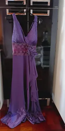 Vestido Longo Festa Lilás M