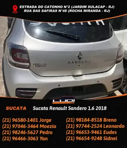 Sucata Renault Sandero 1.6 2018