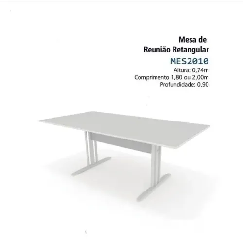 Mesa de reunião retangular escritório 