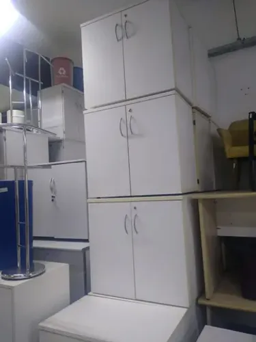 Armários de Escritório Baixo Branco 