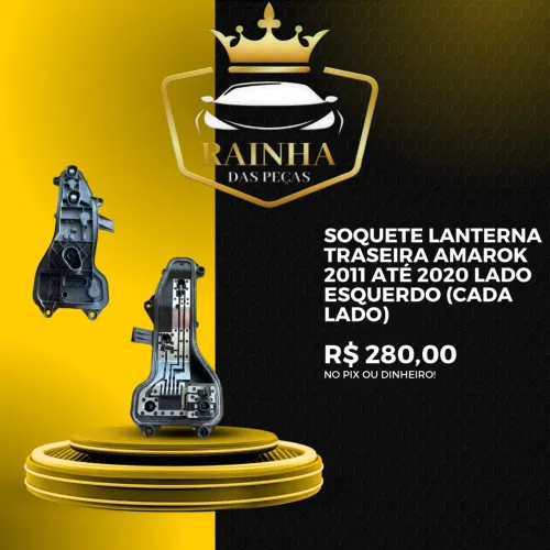 Soquete Lanterna Traseira Amarok 2011 até 2020 Lado Esquerdo (cada lado)