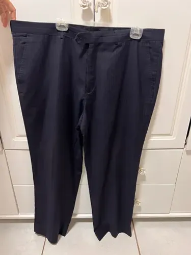Calça social masculina azul tamanho 52