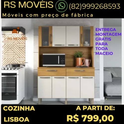 Armário de cozinha entrega e montagem grátis para toda Maceió 