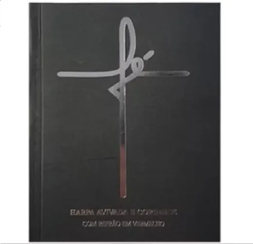 Harpa Cristã Avivada e Corinhos Médio Letra Gigante Capa Fé Preta  Novo