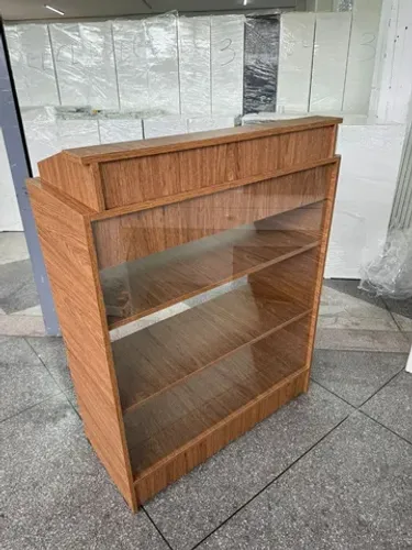 BALCÃO CAIXA AMADEIRADO MDF