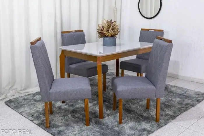 sala mesa jantar 4 cadeiras 