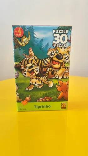 Quebra-Cabeça Tigrinho Grow 30 Peças - Semi-Novo (+4 Anos)