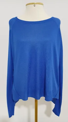 Blusa Azul Royal Lã Fina Manga Longa ZARA Tamanho M