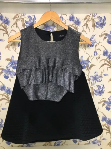 CONJUNTO SAIA YOUCOM P E BLUSINHA P PRETO