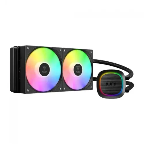 Water Cooler Gamdias Aura GL 240 V2 Black 240mm ARGB Intel/AMD LGA 1700 / 2011 - WZetta