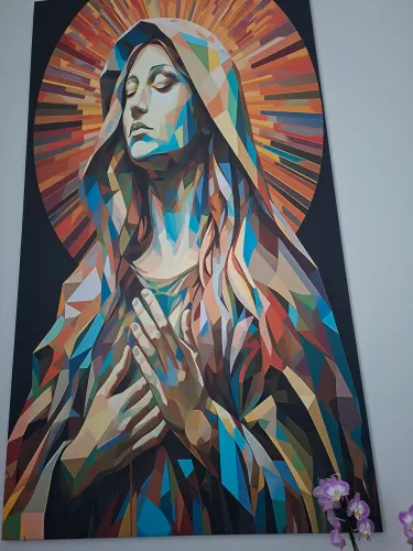 Quadro Decorativo Virgem Maria 210x130