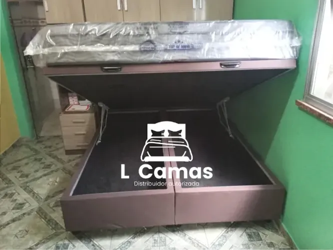 Base de Cama Baú Casal Bipartido Vinho N4