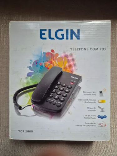 Telefone fixo ELGIN  - TCF 2000 - na caixa