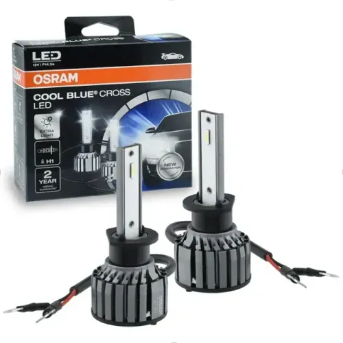Lâmpada LED Osram H1 H3 H4 H7 H11 Hb4 Hb3 H27 6000K 12V 23W Cool Blue Cross