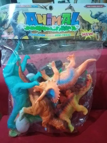Dinossauros de borracha - Pacote com 6 peças