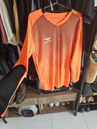 Camisa Goleiro Manga Comprida Penalty Laranja Com Acolchoado - G