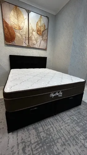 Cama Box Casal Bau + Colchão Casal Espuma D45